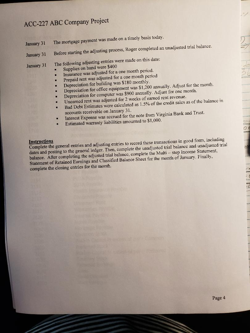 the company had the following balances after completing a few transactions on