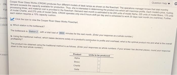  please answer part B. Question Help Cooper River Glass Works (CRGW)