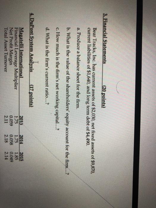please i need help with question 3 using excel and the formulas
