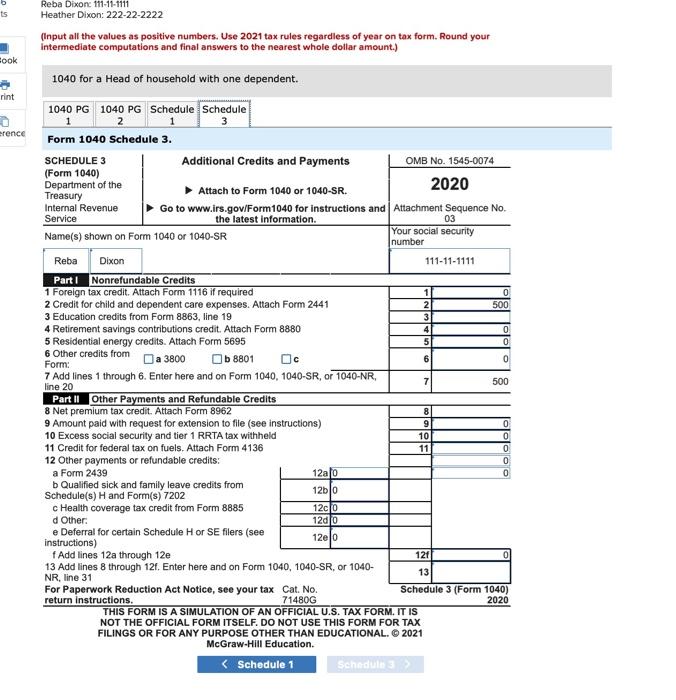 with line 3 of 3 k Required information [The following information applies