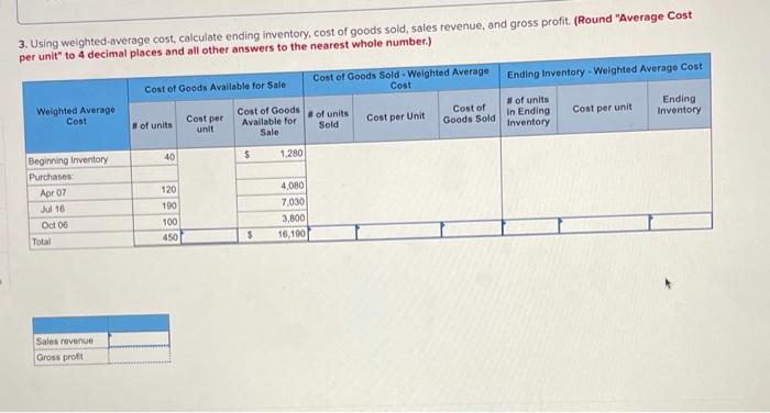 questions displayed below.) During the year, TRC Corporation has the following inventory