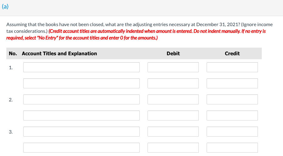 Dr. Cr. Supplies $2,900 Salaries and wages payable $ 1,500 Interest Receivable