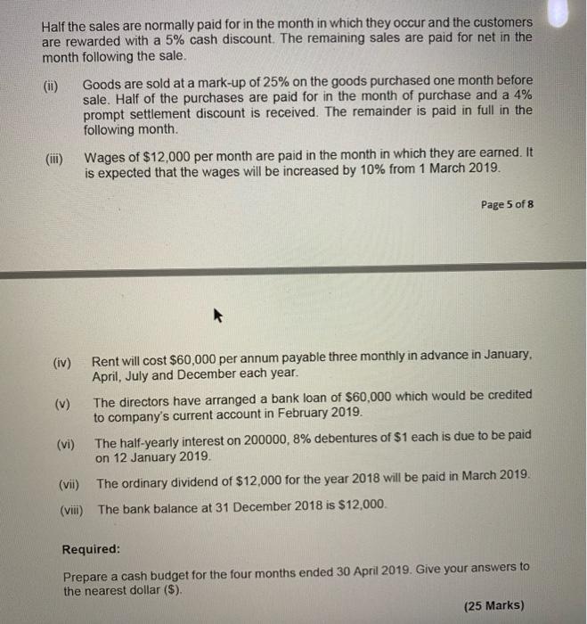 of Mauricio Ltd were concerned about the company's cash flow. They requested