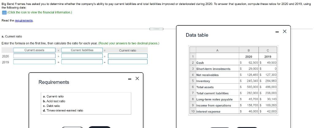  Please do all parts Big Bend Frames has asked you to