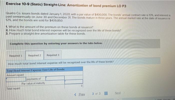 expense will be recognized ove Total Bond Interest Expense Over Life of