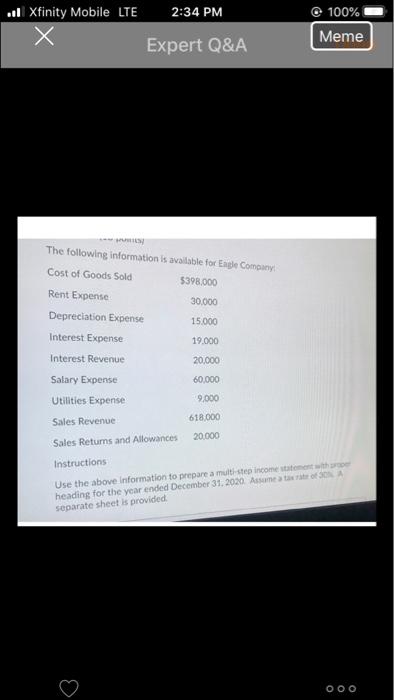  | Xfinity Mobile LTE 2:34 PM @ 100% Meme Expert Q&A