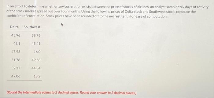  In an effort to determine whether any correlation exists between the