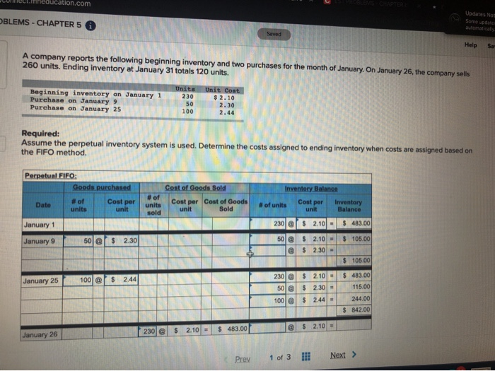  LUMINeducation.com OBLEMS - CHAPTER 5 6 Updates Nou Some update Saved