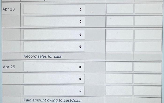 the inventory from the above purchase was defective. NorthWave returned $600 worth