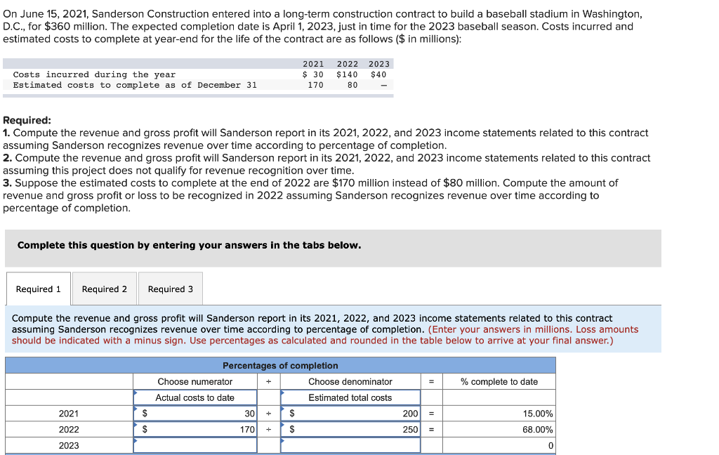 I need help with this question please. On June 15, 2021, Sanderson