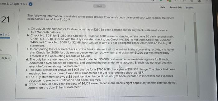  xam 3. Chapters 6-7 Help Save & Exit Suomi 21 The