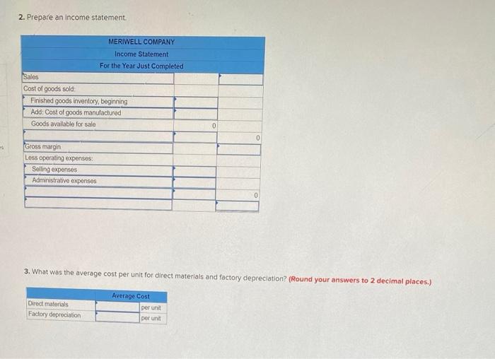 10 points Block Finished goods inventory, beginning Finished goods inventory, ending Depreciation