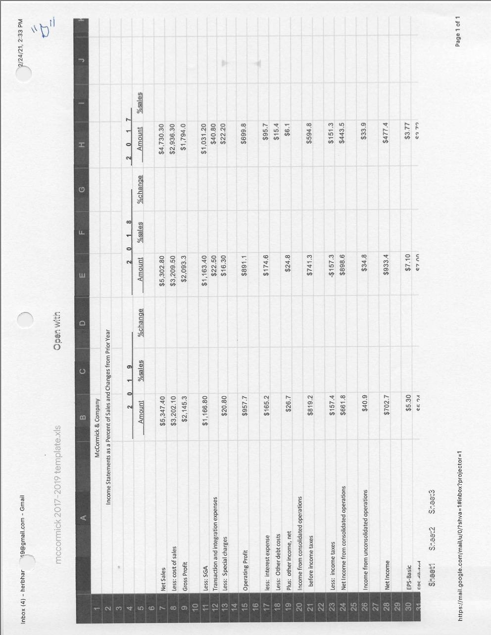 using D as a guide. Take all calculations to one tenth of