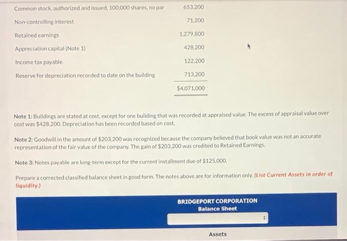 Bridgeport Corporation as of December 31, 2017 BRIDGEPORT CORPORATION BALANCE SHEET DECEMBER