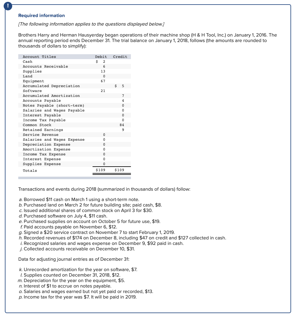  7. Prepare the closing journal entry. (If no entry is required