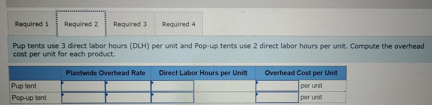 $ 45 30 Problem 4-2A (Static) Using plantwide overhead rate to allocate