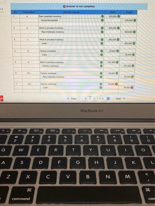 extra information Required information Problem 15-1A Production costs computed and recorded; reports