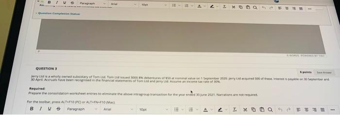  1 6 Haragraph AN 100 - - Question complete QUESTION Jerry