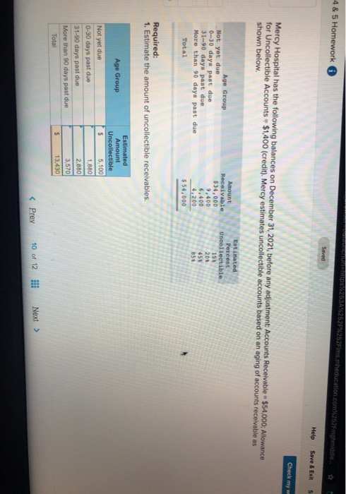  4 & 5 Homework 252Fims.meducation.com%252Fmghmiddle... * Saved Help Save & Exit