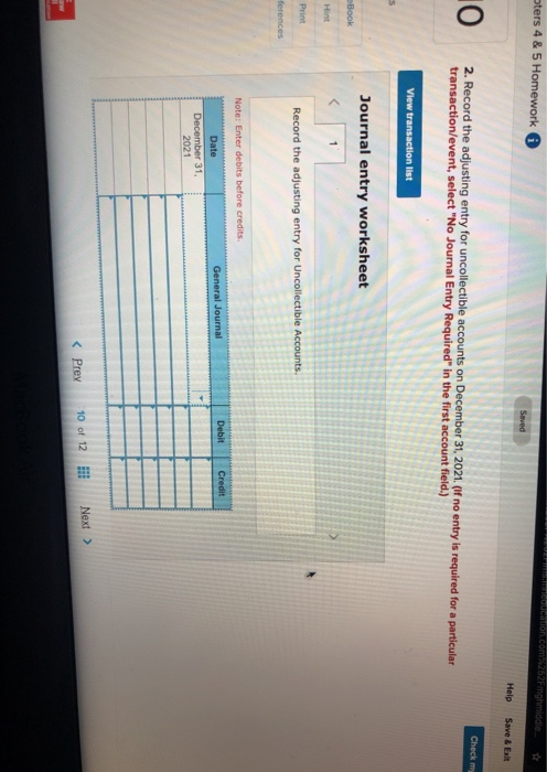 $ Check my w Mercy Hospital has the following balances on December