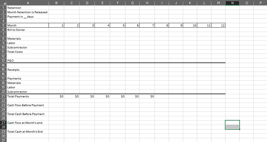 on a construction project with a six-month duration. On the last day