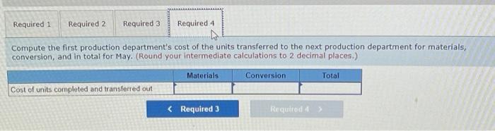 series of steps carried out in production departments. All of the material