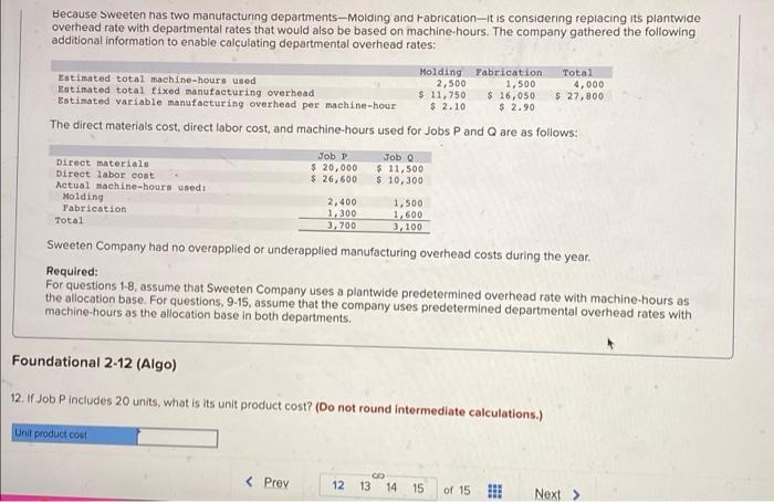 uses a plantwide predetermined overhead rate based on machine-hours. At the beginning
