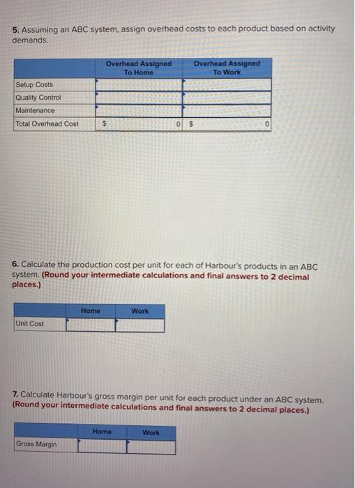 Work Basic production information follows: Direct materials cost per unit Direct labor