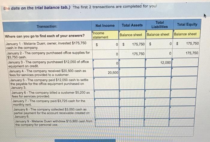 each entry. The financial statements are automatically generated based on the journal
