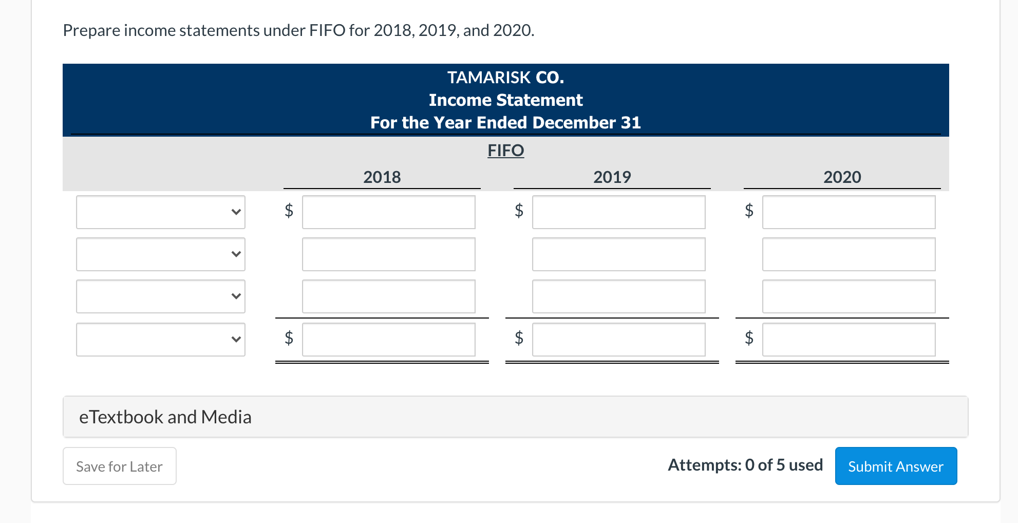 LIFO method for financial reporting since its inception on January 1, 2018,