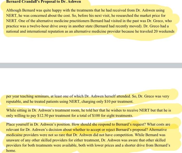 difference if her waiting room is empty or full? (2 points) 7)