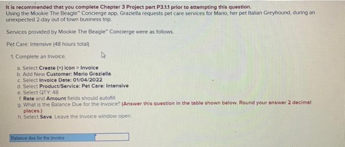  It is recommended that you complete Chapter 3 Project part P3.1.1