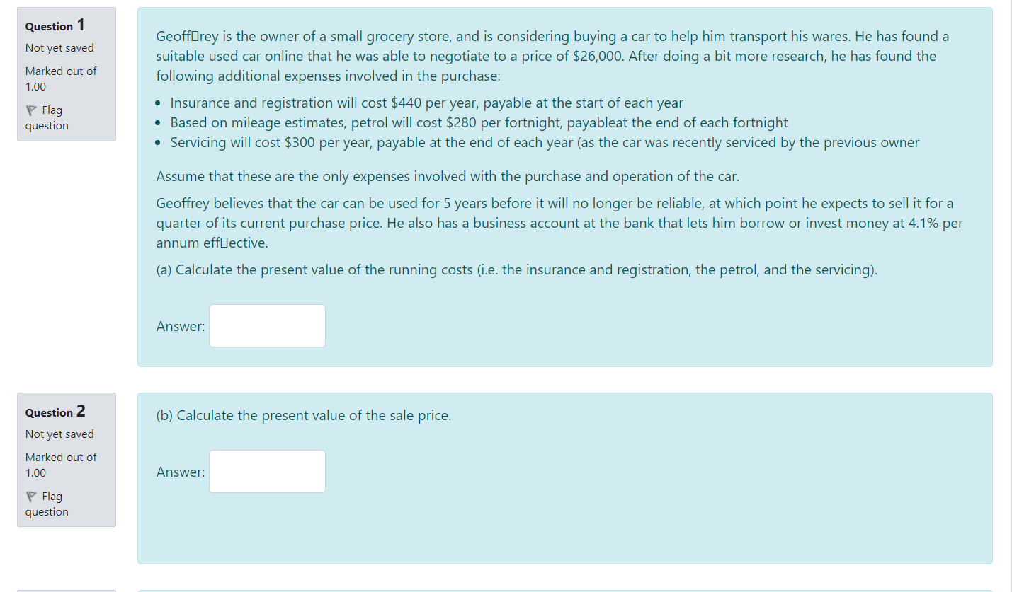 Please answer Question 4 Please show excel formula and answers. Round to
