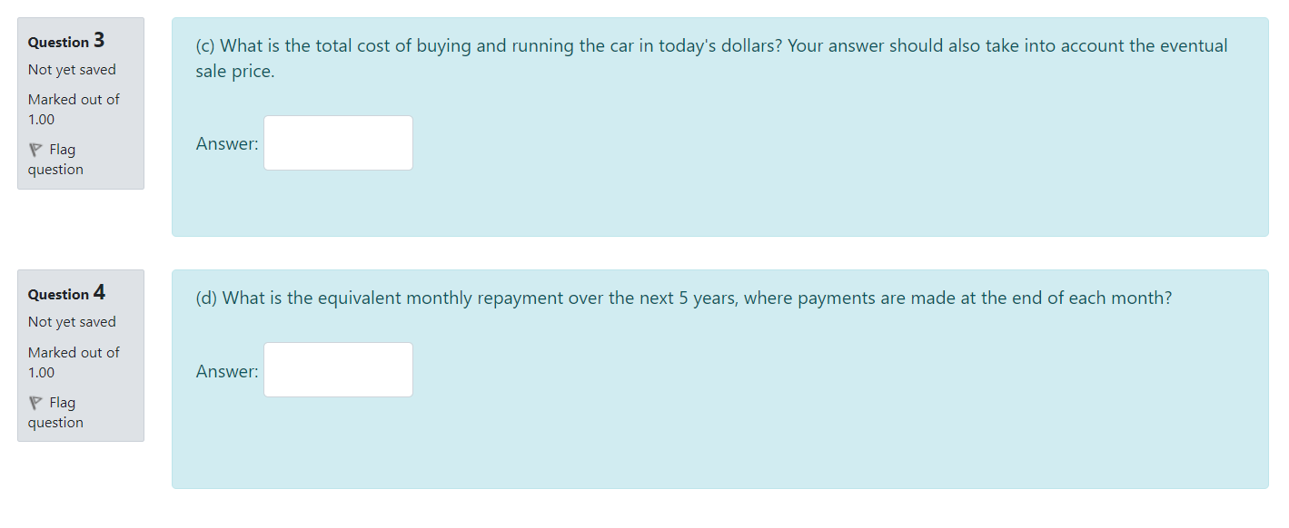 2 decimal places for each answer but use the exact value from