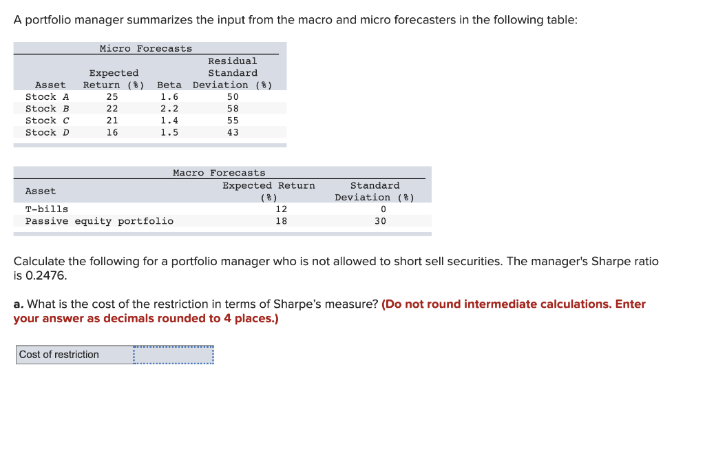 A portfolio manager summarizes the input from the macro and micro
