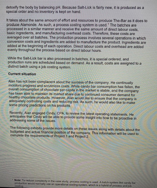 analysis and developing a final report to Alan, president of BBCC. The