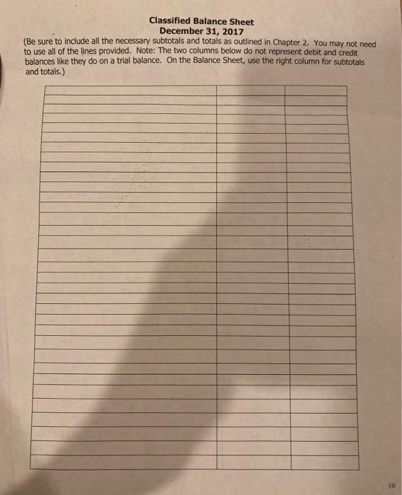 which follow. To get full credit you must include all critical subtotals.