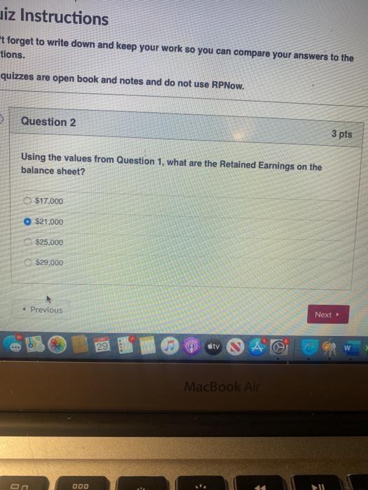  uiz Instructions Et forget to write down and keep your work