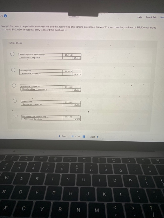  .60 Help Save & Exit Sud Morgan, Inc. uses a perpetual