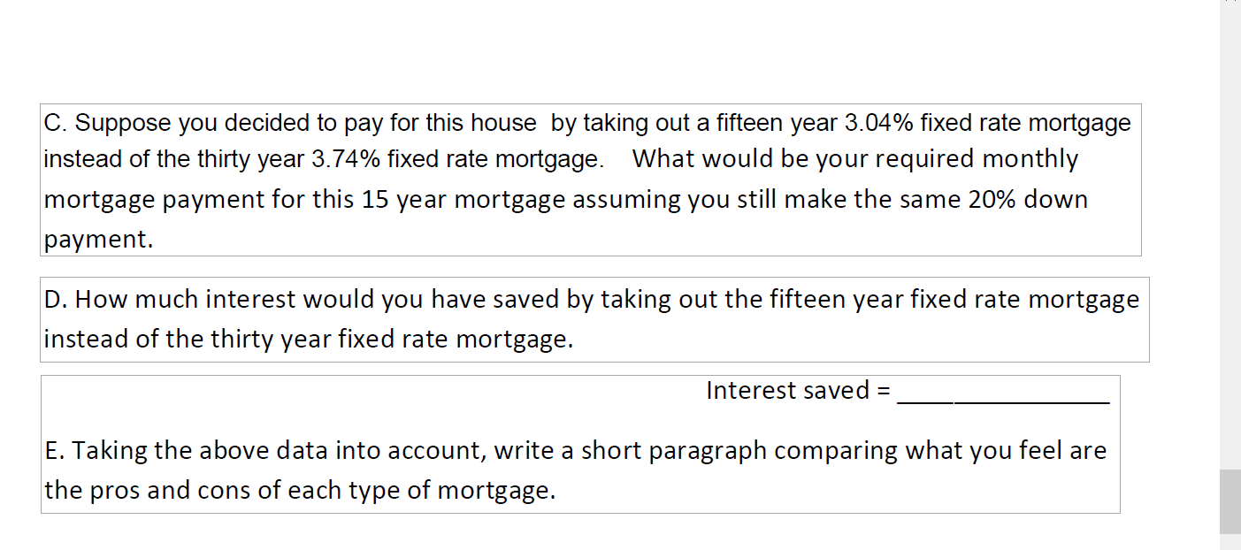 I need help with C, D and E. thank you a lot!