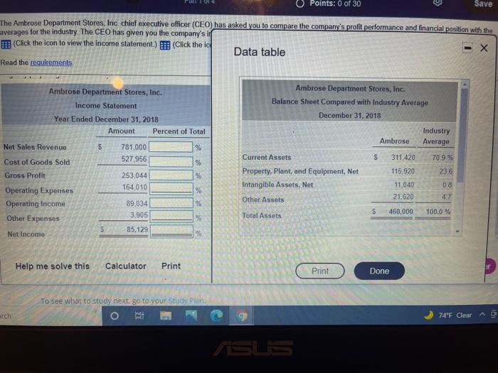 of 100 points O Points: 0 of 30 Part 1 of 4