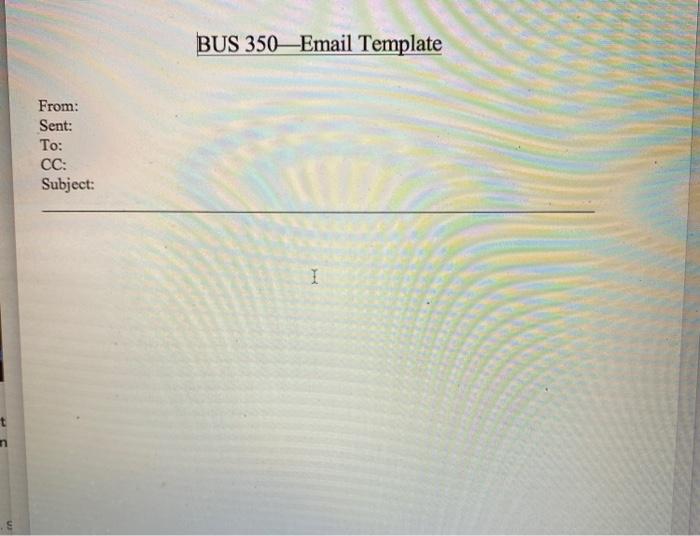 scenario below and the corresponding instructions. Template link supplied below to compose