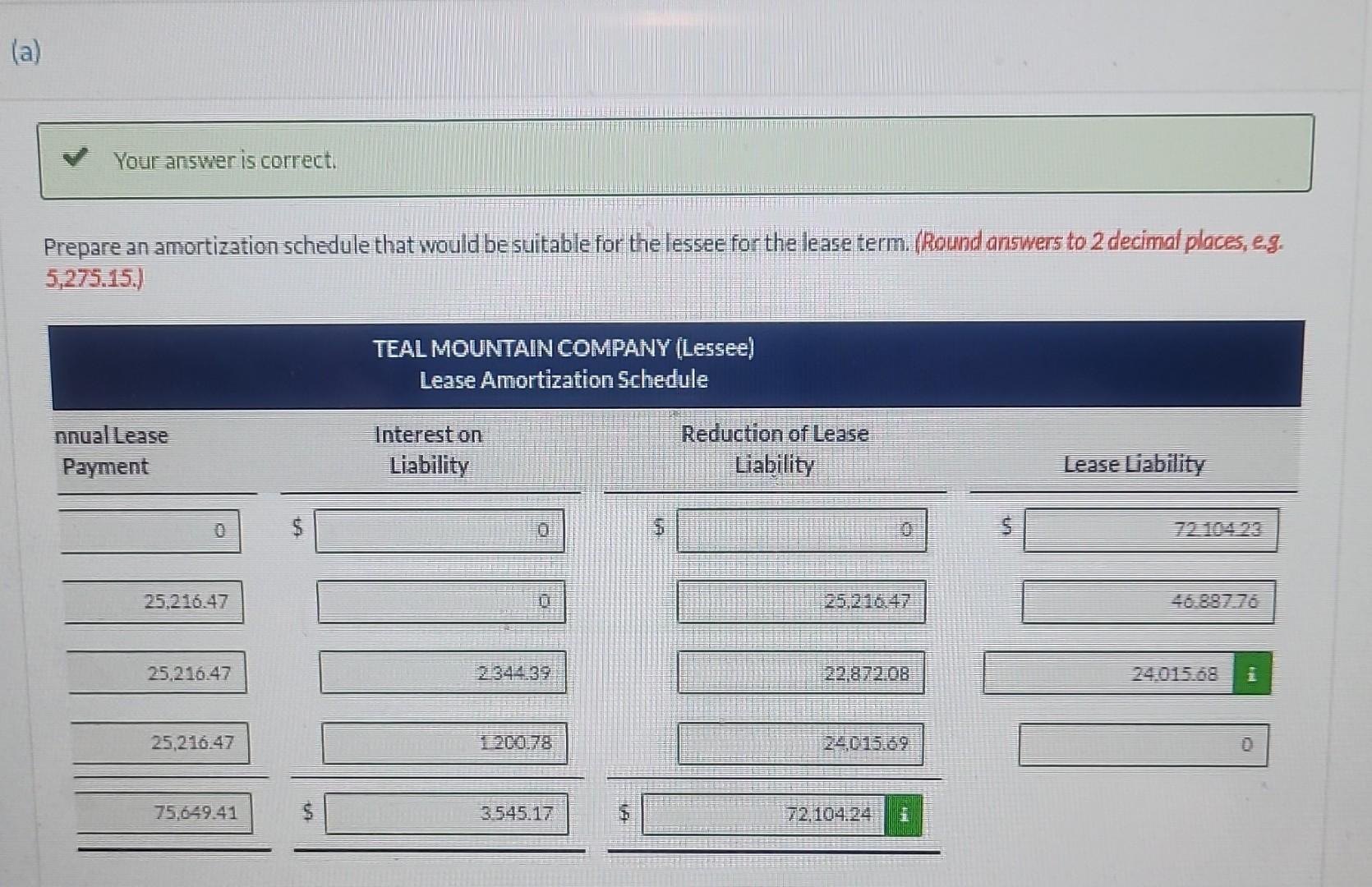 would be suitable for the lessee for the lease term. (Round answers