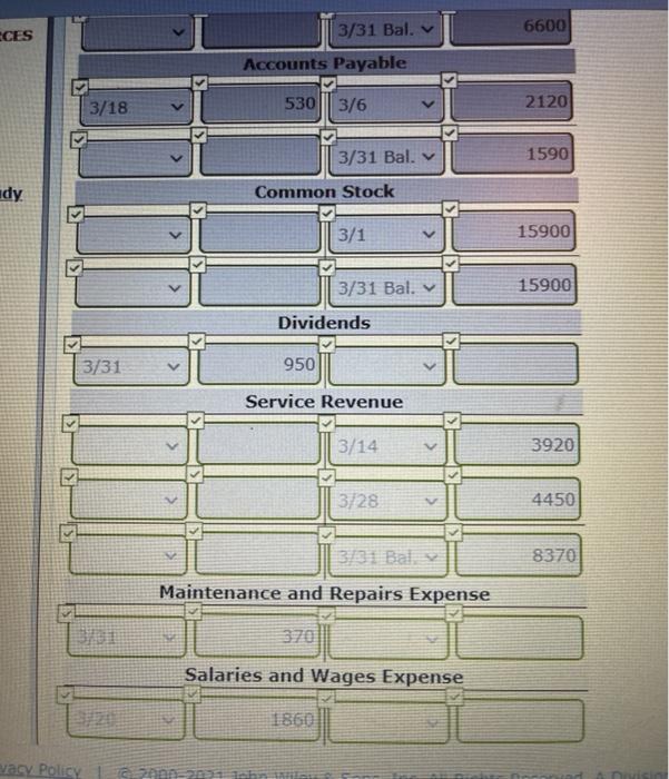 was $210. 2. Depreciation on equipment for the month was $270. 3.