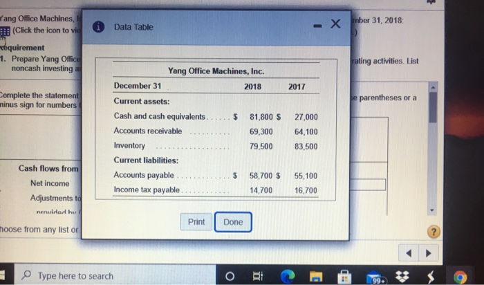  3 Data Table mber 31, 2018 - X Yang Office Machines