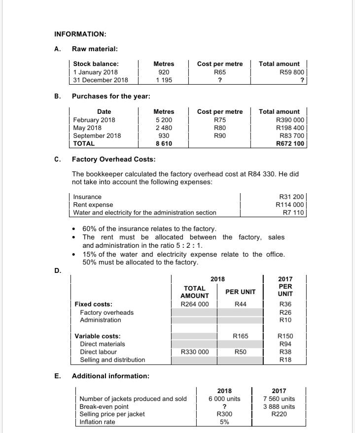 of the closing stock using the first-in-first-out stock valuation method The direct