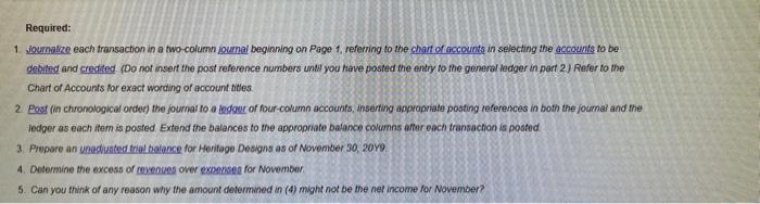 month, Lexi completed the following transactions related to the business Nov 1