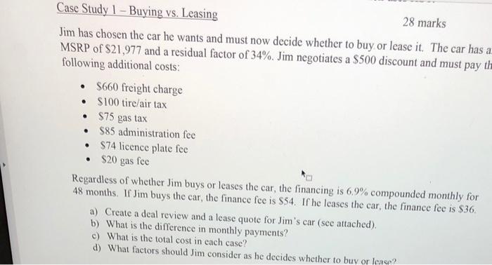  Please answer as soon as possible Case Study 1 - Buying