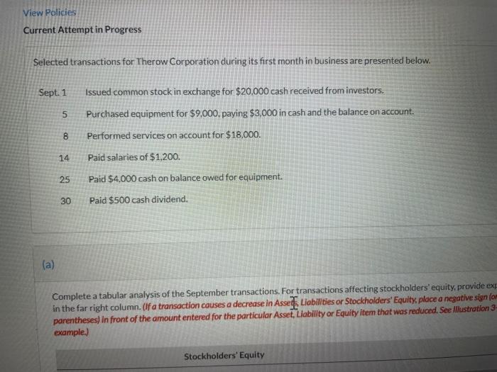  View Policies Current Attempt in Progress Selected transactions for Therow Corporation