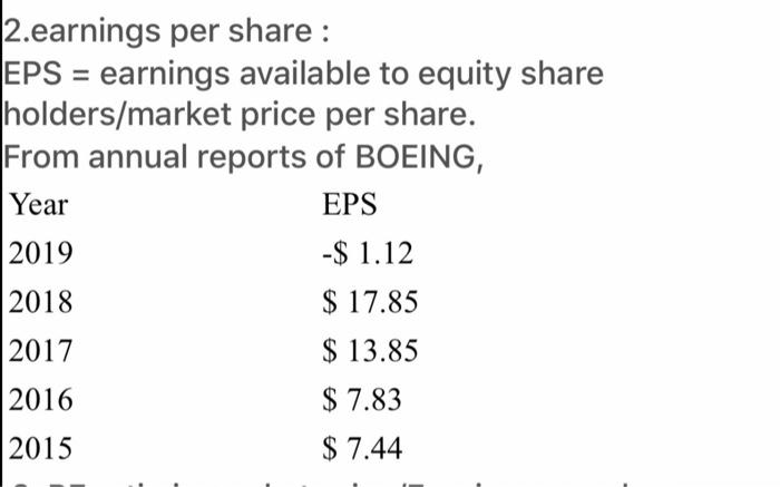 Boeing. I have to explain the work/analysis and would like help on